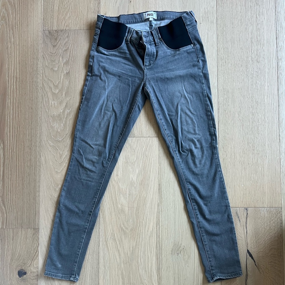 Paige Maternity Verdugo Ultra Skinny Jeans - Gray